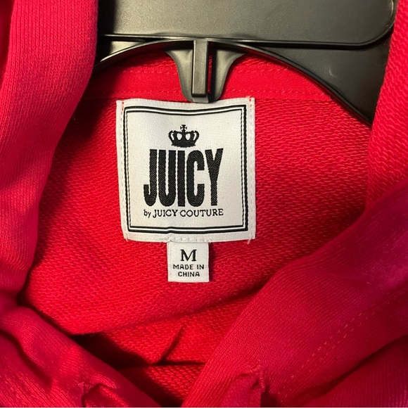 Juicy by Juicy Couture French Terry Red Long Sleeve Hoodie, NWT, Medium - Picture 8 of 9